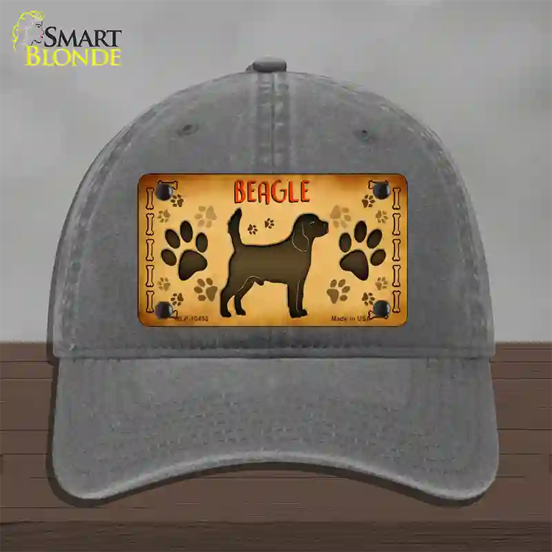 Beagle Novelty License Plate Hat Unconstructed Cotton / Charcoal