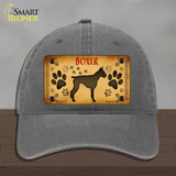 Boxer Novelty License Plate Hat Unconstructed Cotton / Charcoal