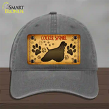 Cocker Spaniel Novelty License Plate Hat Unconstructed Cotton / Charcoal