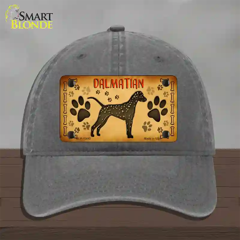 Dalmatian Novelty License Plate Hat Unconstructed Cotton / Charcoal