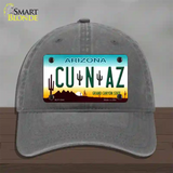 Cu N Az Novelty License Plate Hat Unconstructed Cotton / Charcoal