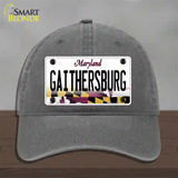 Gaithersburg Maryland Novelty License Plate Hat Unconstructed Cotton / Charcoal