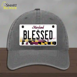 Blessed Maryland Novelty License Plate Hat Unconstructed Cotton / Charcoal