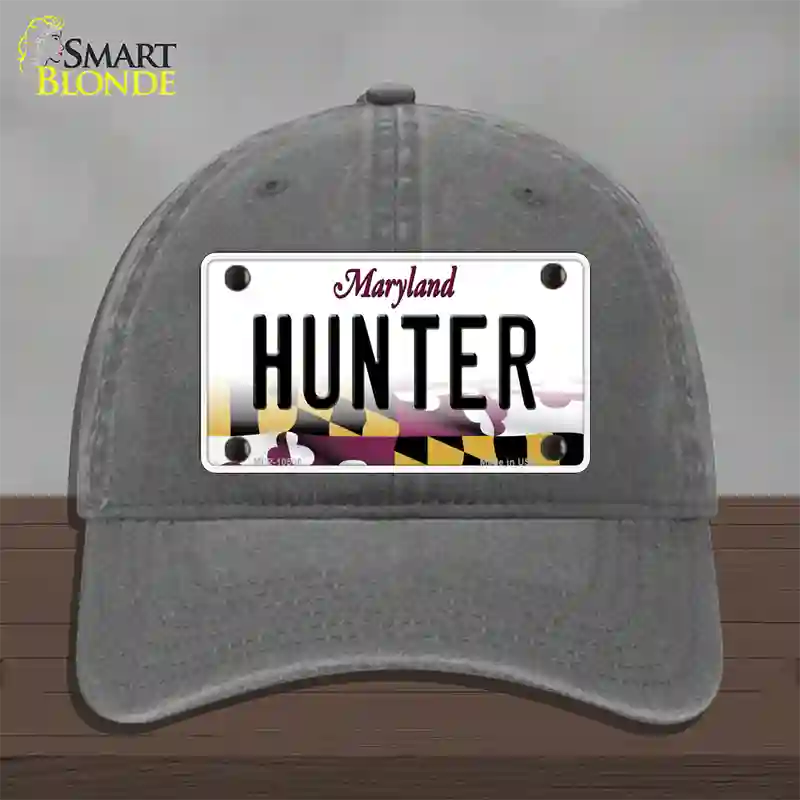 Hunter Maryland Novelty License Plate Hat Unconstructed Cotton / Charcoal