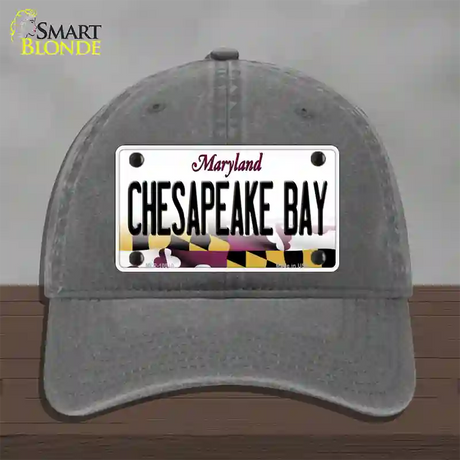 Chesapeake Bay Maryland Novelty License Plate Hat Unconstructed Cotton / Charcoal