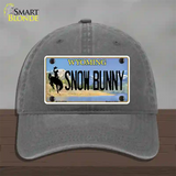 Snow Bunny Wyoming Novelty License Plate Hat Unconstructed Cotton / Charcoal