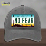 No Fear Arizona Novelty License Plate Hat Unconstructed Cotton / Charcoal