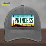 Princess Arizona Novelty License Plate Hat Unconstructed Cotton / Charcoal