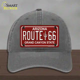 Route 66 Arizona Red Novelty License Plate Hat Unconstructed Cotton / Charcoal