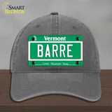 Barre Vermont Novelty License Plate Hat Unconstructed Cotton / Charcoal