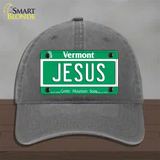 Jesus Vermont Novelty License Plate Hat Unconstructed Cotton / Charcoal