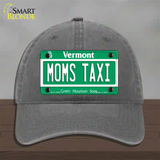 Moms Taxi Vermont Novelty License Plate Hat Unconstructed Cotton / Charcoal