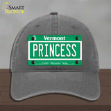 Princess Vermont Novelty License Plate Hat Unconstructed Cotton / Charcoal