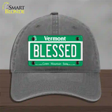 Blessed Vermont Novelty License Plate Hat Unconstructed Cotton / Charcoal