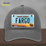 Fargo North Dakota Novelty License Plate Hat Unconstructed Cotton / Charcoal