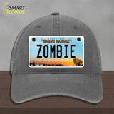 Zombie North Dakota Novelty License Plate Hat Unconstructed Cotton / Charcoal