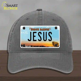 Jesus North Dakota Novelty License Plate Hat Unconstructed Cotton / Charcoal