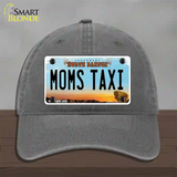 Moms Taxi North Dakota Novelty License Plate Hat Unconstructed Cotton / Charcoal