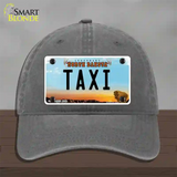 Taxi North Dakota Novelty License Plate Hat Unconstructed Cotton / Charcoal