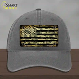 Camo American Flag Novelty License Plate Hat Unconstructed Cotton / Charcoal