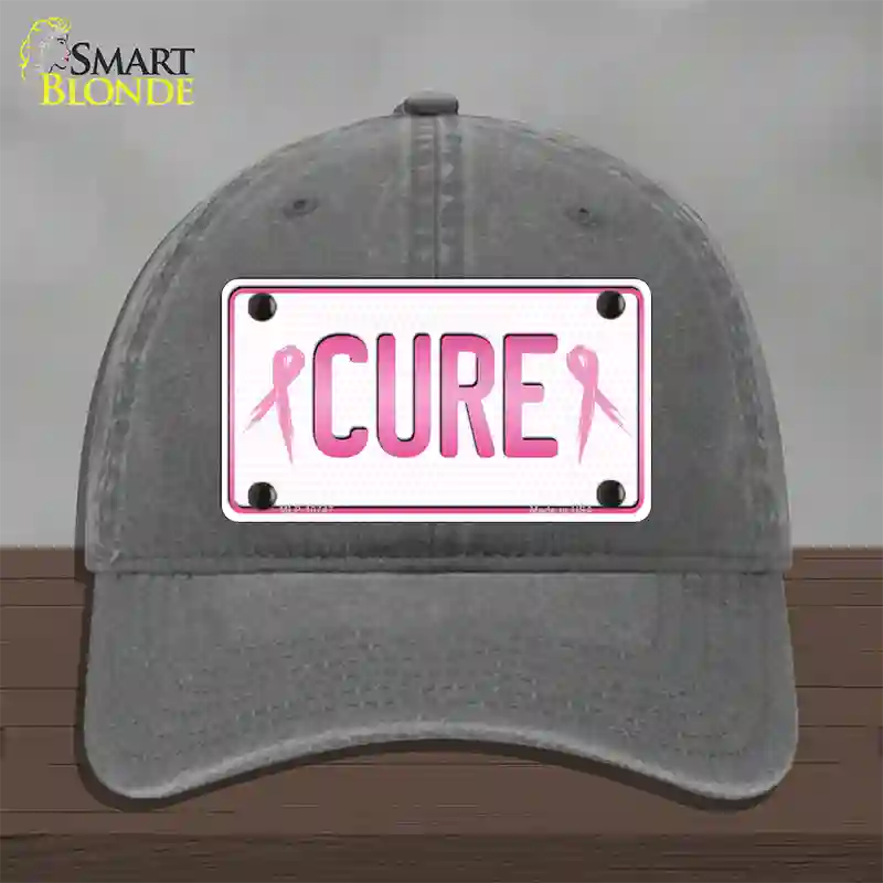 Cure Novelty License Plate Hat Sign Unconstructed Cotton / Charcoal