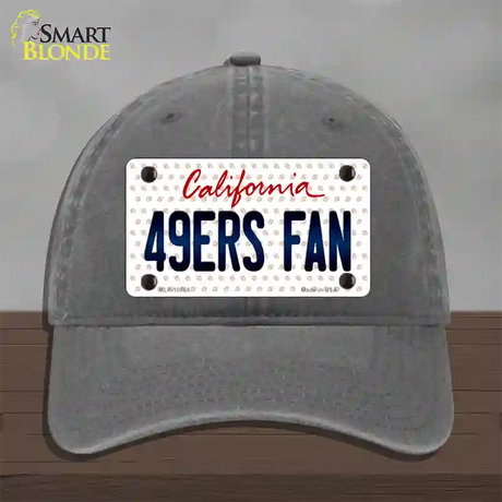 49ERS Fan California Novelty License Plate Hat Unconstructed Cotton / Charcoal