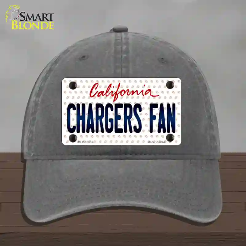 Chargers Fan California Novelty License Plate Hat Unconstructed Cotton / Charcoal