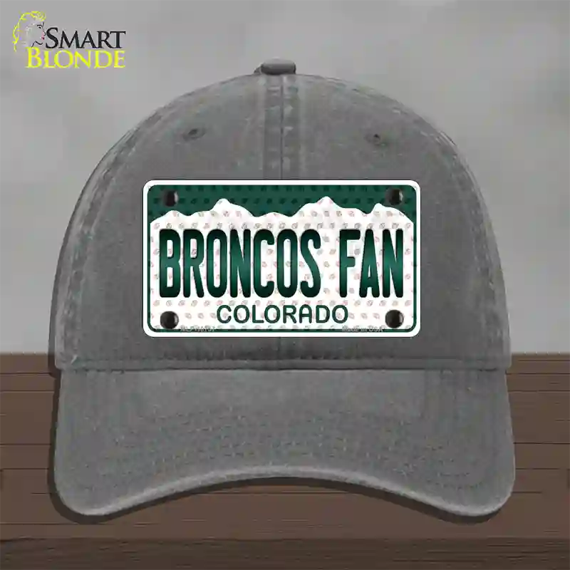 Broncos Fan Colorado Novelty License Plate Hat Unconstructed Cotton / Charcoal