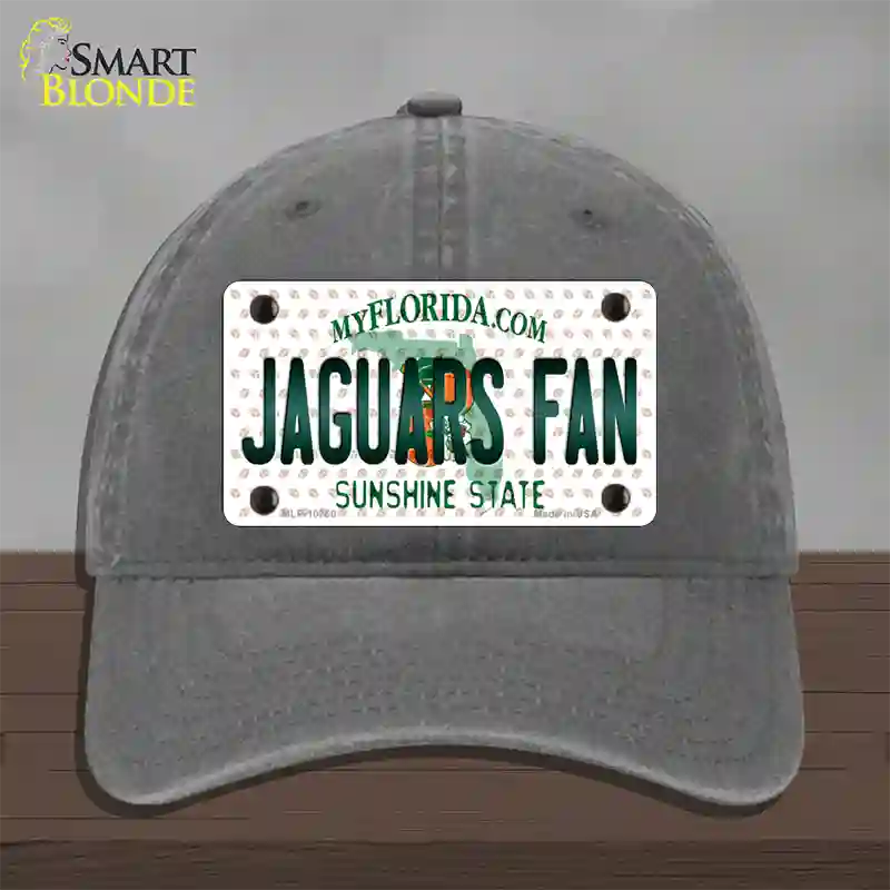 Jaguars Fan Florida Novelty License Plate Hat Unconstructed Cotton / Charcoal