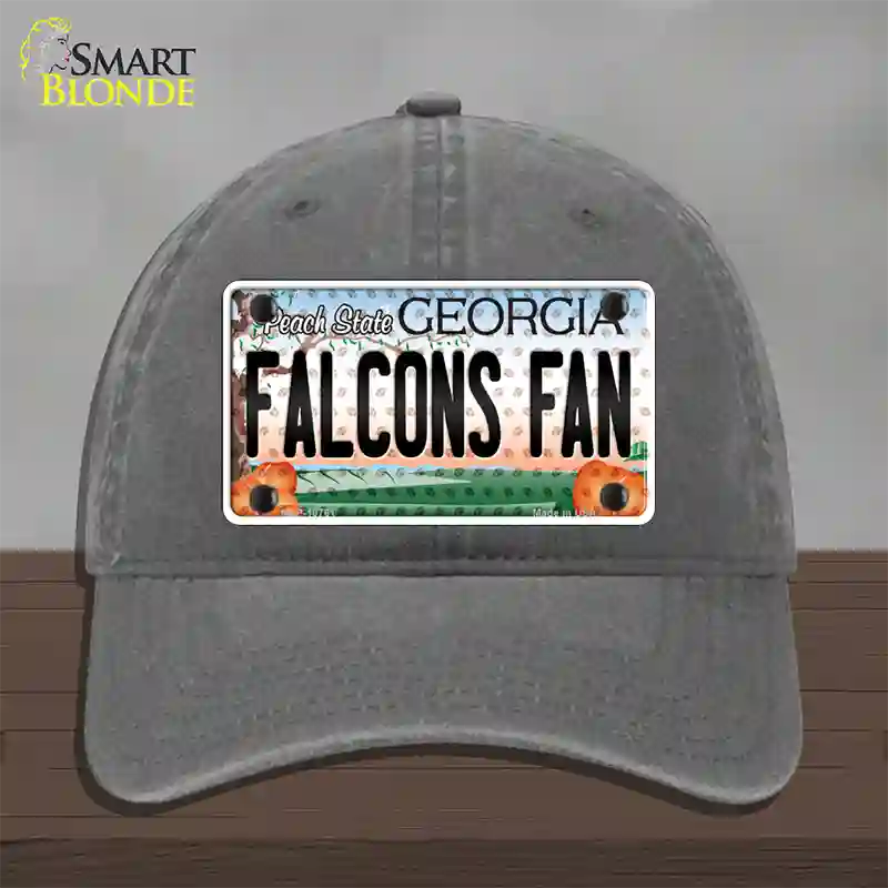 Falcons Fan Georgia Novelty License Plate Hat Unconstructed Cotton / Charcoal