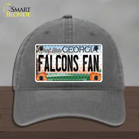 Falcons Fan Georgia Novelty License Plate Hat Unconstructed Cotton / Charcoal