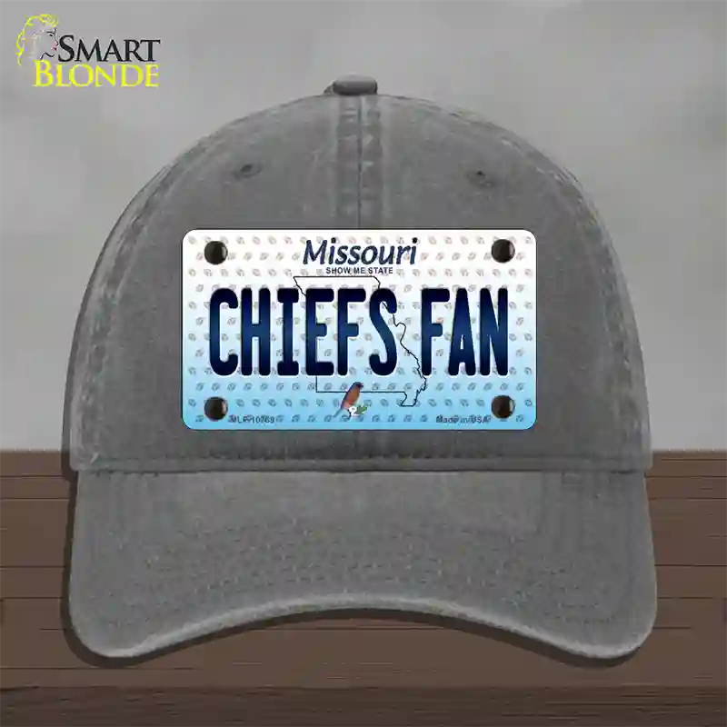 Chiefs Fan Missouri Novelty License Plate Hat Unconstructed Cotton / Charcoal