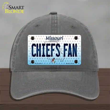 Chiefs Fan Missouri Novelty License Plate Hat Unconstructed Cotton / Charcoal