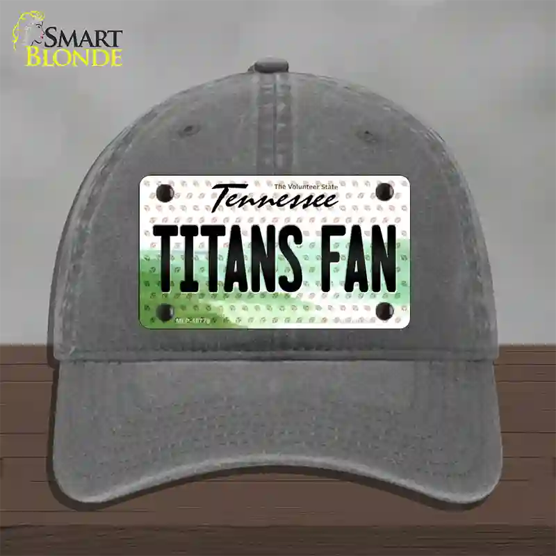 Titans Fan Tennessee Novelty License Plate Hat Unconstructed Cotton / Charcoal