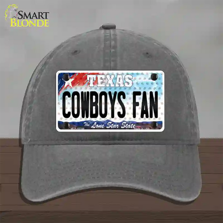 Cowboys Fan Texas Novelty License Plate Hat Unconstructed Cotton / Charcoal