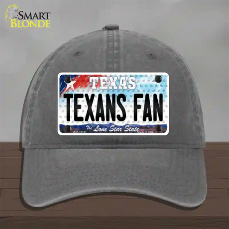 Texans Fan Texas Novelty License Plate Hat Unconstructed Cotton / Charcoal