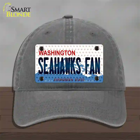 Seahawks Fan Washington Novelty License Plate Hat Unconstructed Cotton / Charcoal