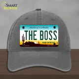 The Boss Arizona Novelty License Plate Hat Unconstructed Cotton / Charcoal