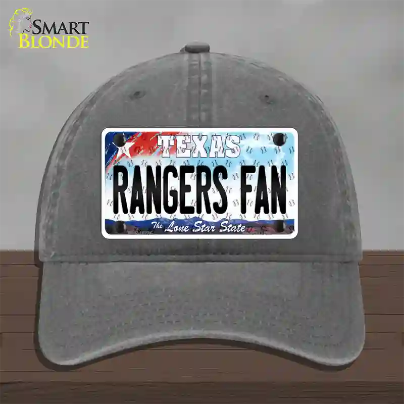 Rangers Fan Texas Novelty License Plate Hat Unconstructed Cotton / Charcoal