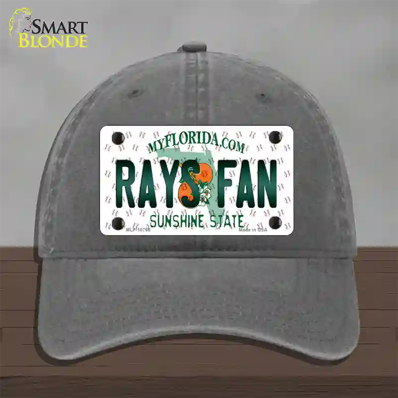 Rays Fan Florida Novelty License Plate Hat Unconstructed Cotton / Charcoal