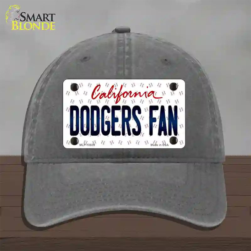 Dodgers Fan California Novelty License Plate Hat Unconstructed Cotton / Charcoal