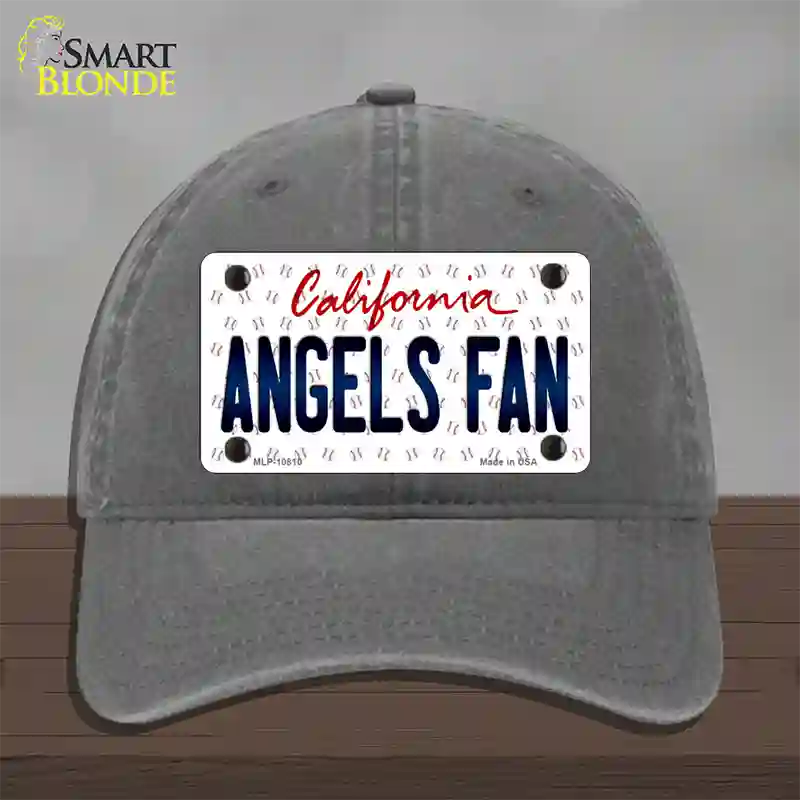 Angels Fan California Novelty License Plate Hat Unconstructed Cotton / Charcoal