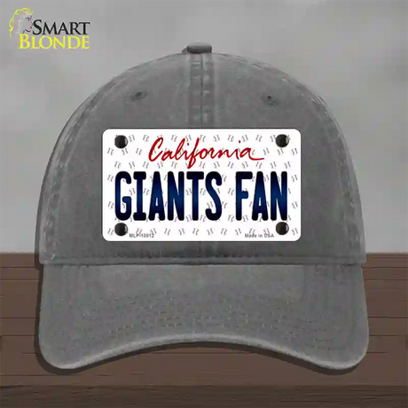 Giants Fan California Novelty License Plate Hat Unconstructed Cotton / Charcoal