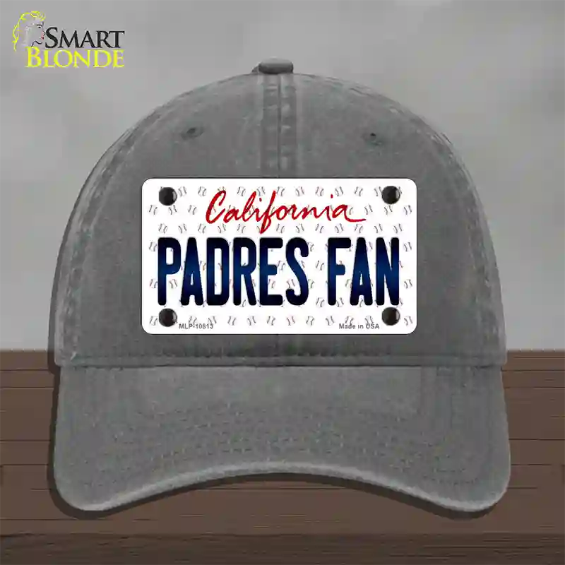 Padres Fan California Novelty License Plate Hat Unconstructed Cotton / Charcoal