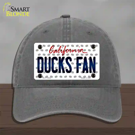 Ducks Fan California Novelty License Plate Hat Unconstructed Cotton / Charcoal