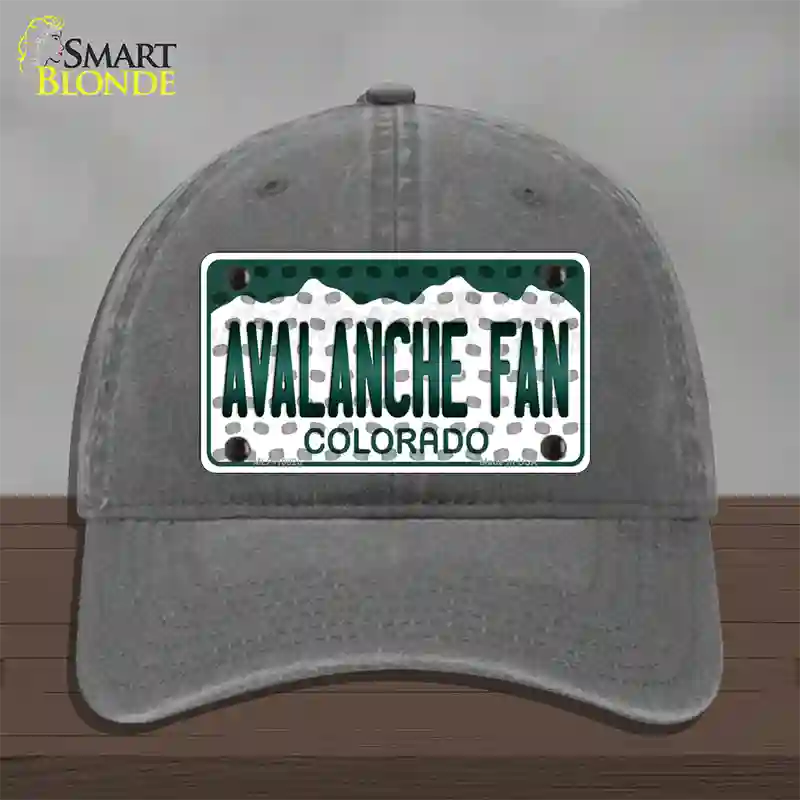 Avalanche Fan Colorado Novelty License Plate Hat Unconstructed Cotton / Charcoal