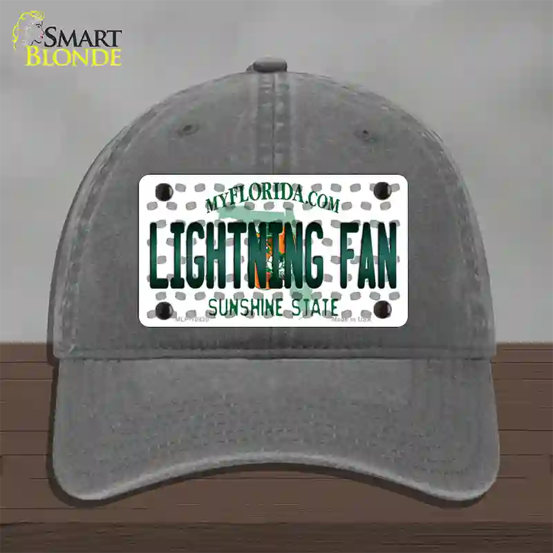 Lightning Fan Florida Novelty License Plate Hat Unconstructed Cotton / Charcoal