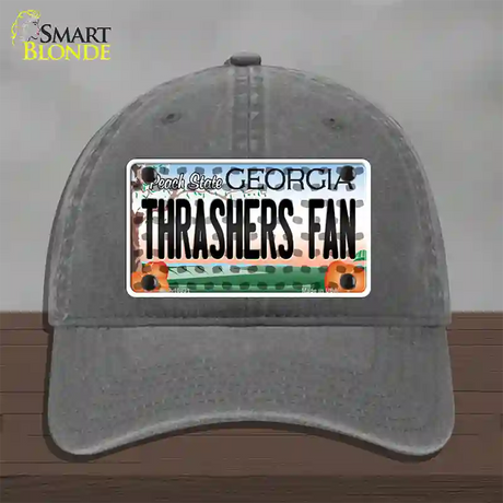 Thrashers Fan Georgia Novelty License Plate Hat Unconstructed Cotton / Charcoal