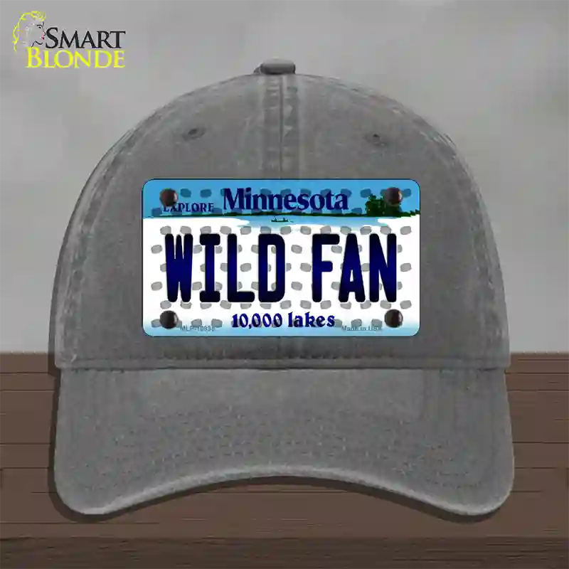 Wild Fan Minnesota Novelty License Plate Hat Unconstructed Cotton / Charcoal