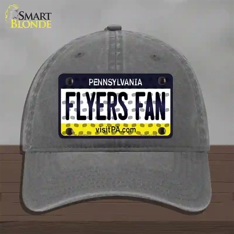 Flyers Fan Pennsylvania Novelty License Plate Hat Unconstructed Cotton / Charcoal